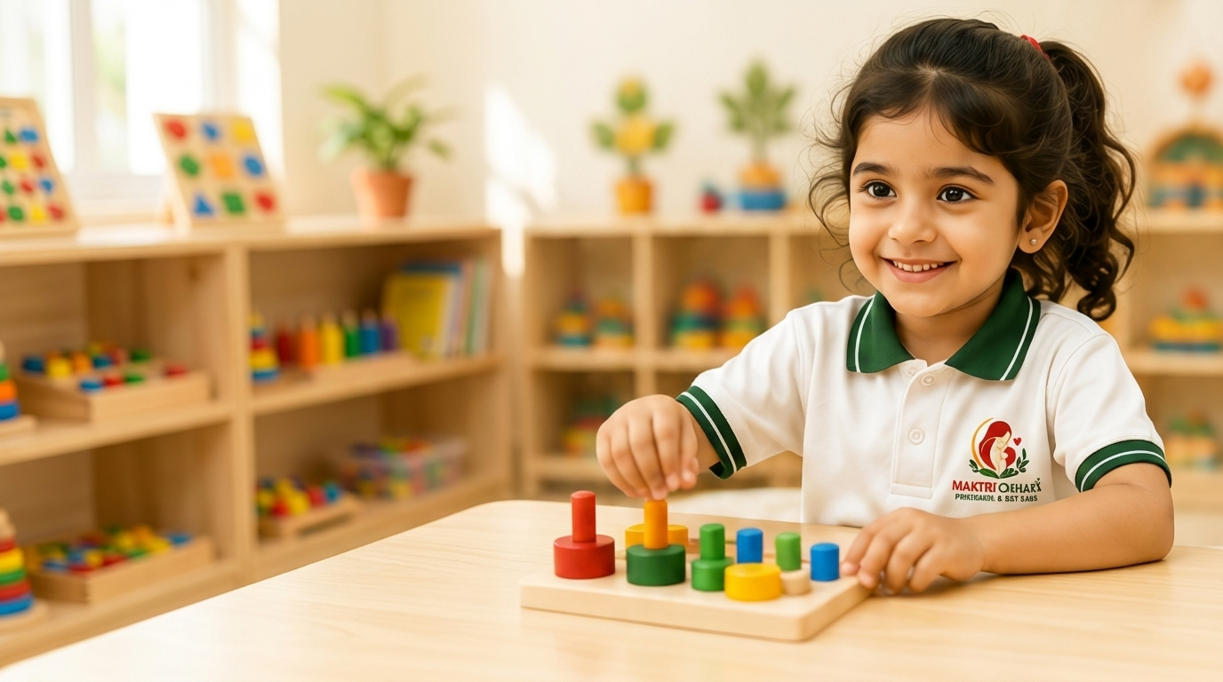 Children learning in a warm preschool environment